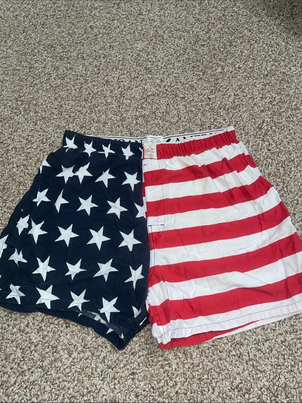 American Eagle Outfitters Men's Boxer Shorts - Red, White & Blue American Flag